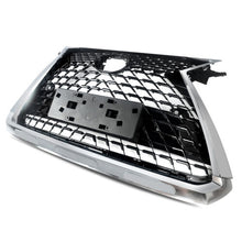 Front Upper Grille Mesh Chrome Black For 2016-2019 Lexus RX350 RX450H Base Sport