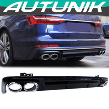 S6 Look Gloss Black Diffuser & Silver Exhaust Tips For Audi A6 C8 S-Line / S6 Sedan 2019-2024