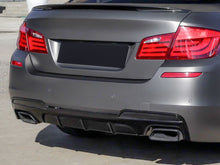 Gloss Black Rear Diffuser w/ Square Exhaust Tips Fit BMW F10 528i 535i 550i M-Sport 2011-2016