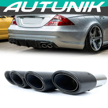 Matte Carbon Exhaust Tips for Mercedes W220 W221 W211 W212 W203 W204 W219 W218 SLK R171 SL R230