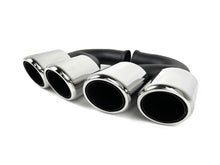 Black/Chrome Exhaust Tips Pipes For Porsche 958.1 Cayenne 92A V8 2011-2014