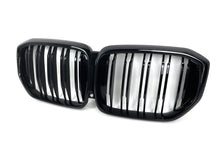 For 2024-25 BMW X5 G05 LCI Gloss Black M-Style Double Slats Front Kidney Grille