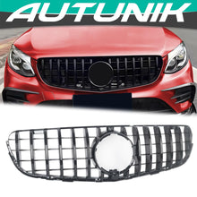 Front Bumper Grill Grille for Mercedes X253 GLC Pre-facelift 2015-2019 ALL Black