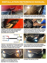 LED DRL Daytime Running Light Fog Lamp Set for Toyota Camry SE XSE 2018-2020