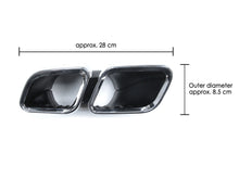 Black Diffuser w/ Chrome Exhaust Tips For Mercedes W205 Sedan C250 C300 C43 Sedan AMG