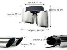 Silver Exhaust Tips for Porsche Panamera 971/970 2024+ | Panamera 4 / 4S / E-Hybrid