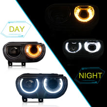LED DRL Projector Headlights For 2008-2014 Dodge Challenger Front Lamps 2X