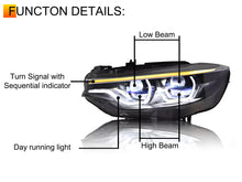LED DRL Sequential Projector Headlights Assembly For BMW 4 Series F32 F36 F82 13-15