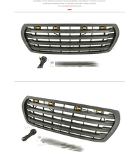 Black Front Upper Hood Bumper Grille w/ LED Light for Toyota Land Cruiser LC200 2007-2015