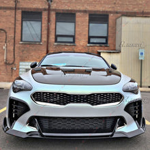 Gloss Black Front Bumper Side Vent Grill Cover For KIA Stinger 2017-2023