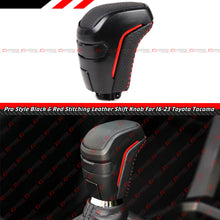 For 2016-2023 Toyota Tacoma JDM Pro Black Leather Red Stitching Gear Shift Knob