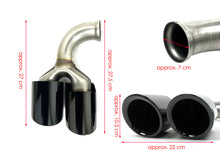 Sporty Exhaust Tips Black For Porsche Cayenne V6 V8 2011-2014 Short Pipe
