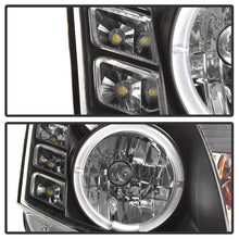 Black Headlamps For Infiniti 2003-2007 G35 2-Door Coupe LED Halo DRL Projector Headlights