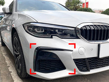 Gloss Black Front Bumper Air Vent Fog Light Eyelid for BMW G20 330i M340i 2019-2022