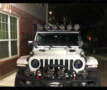 7 Inch LED Work Light Bar DRL Round Combo For Driving Offroad Truck