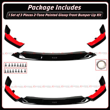 For 2025-2026 Honda Civic 11.5th Rallye Red Black Front Bumper Lip Splitter
