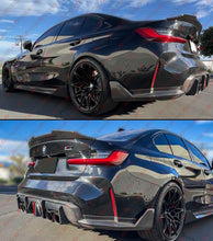 Real Carbon Fiber LED Rear Diffuser + Side Extension fit for 2021-2024 BMW G80 M3