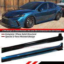 For 2025-2026 Toyota Camry 9th Gen CTM Ocean Gem Black 2-Toned Side Skirt Extension