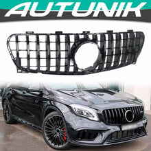 All Black GTR Front Grill For 2018-2020 Mercedes GLA X156 GLA45 GLA250