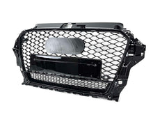 RS3 Style For 2014-2016 Audi A3 S3 8V Front Grille Grill Gloss Black Replacement