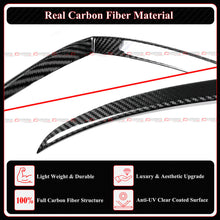 For 2021-2025 Tesla Model S Full Carbon Fiber Front Bumper Fog Light Garnish Trim