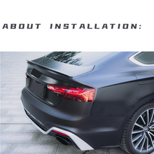 Black Exhaust Tips Muffler For AUDI A4 A5 A6 A7 Refit To RS3 RS4 RS6 RS7