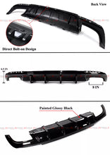 For 2015-2023 Chrysler 300 Gloss Black Shark Fin Rectangle Exhaust Rear Diffuser