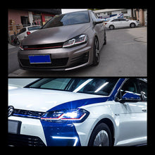 LED Projector Headlights For 2014-2017 Volkswagen VW Golf MK7 w/Sequential Turn