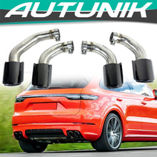 4pcs Black Exhaust Tips for Porsche 92A Cayenne S 2019-2024