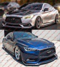 For 2017-2022 Infiniti Q60 Real Carbon Fiber Winglet Side Skirt Extension Splitter