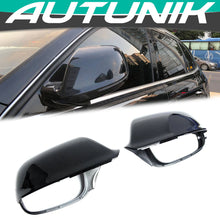 Gloss Black Mirror Cover Caps For 2009-2017 AUDI Q5 SQ5 Q7 w/ Side Lane Assist mc64
