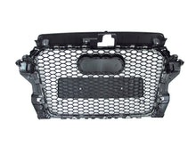 RS3 Style For 2014 2015 2016 Audi A3 S3 8V Front Grille Grill Gloss Black Replacement
