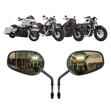 Matte Black Rear View Mirrors for Harley Davidson 1982+ Sportster, Softail, Dyna, Touring