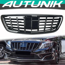 ALL Black Front Grill Replace For Mercedes S W222 S400 S500 Sedan 2014-2020