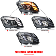 LED Sequential Headlights for Mercedes Benz GLK350 GLK250 2013-2015 Front Lamps