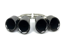 Sporty Exhaust Tips Black For Porsche Cayenne V6 V8 2011-2014 Short Pipe