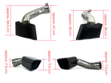 Gloss Black Exhaust Tips Tail Pipe fit for BMW X5 F15 35i M -Sport 2014-2018 et316