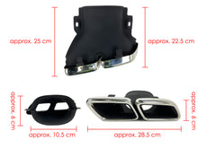 E63 Style Gloss Black Rear Diffuser + Silver Exhaust Tips For Mercedes W213 S213 LCI AMG AMG Bumper