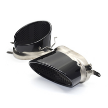 Black Exhaust Tips Muffler For AUDI A4 A5 A6 A7 Refit To RS3 RS4 RS6 RS7