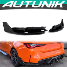 Gloss Black Rear Bumper Canards Splitters For 2021+ BMW G80 M3 G82