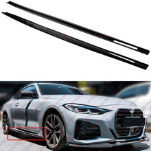 For 2021-2025 BMW G22 G23 430i M440i 2DR M Style Gloss Black Side Skirt Extension