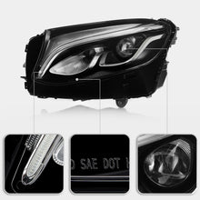 Pair Halogen Upgrade to FULL LED DRL Projector 2016-2019 Mercedes-Benz W253 GLC Headlight Left+Right