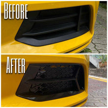 Gloss Black Fog Light Grilles Cover Pair For 2017–2020 Audi A3 8V Sedan (Non-S-Line)