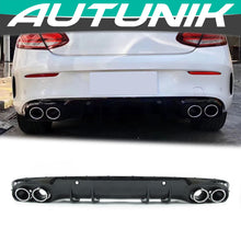 Black Rear Diffuser Chrome Exhaust Tips For Mercedes C-class W205 Coupe C205 A205 AMG 2015-2021 di29