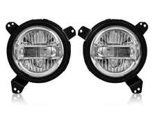 Pair LED Headlights with Halo DRL Turn Signal Fit For Jeep Wrangler JL Gladiator JT 2018-2024