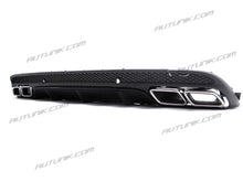 Rear Diffuser & Silver Exhaust Tips For Mercedes W205 Sedan C300 C450 C43 AMG 2015-2021 di4