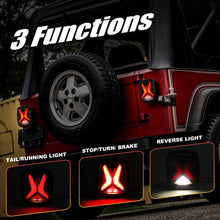 2x LED Tail Lights For Jeep Wrangler TJ CJ YJ Reverse Stop Turn Smoked Lamps DOT