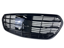 Gloss Black Front Bumper Grille for Mercedes W223 Sedan S400 S500 S450 S580 2021-2024