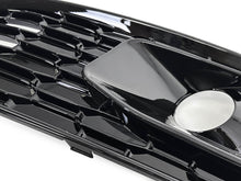For 2017-2019 Audi A4 B9 S-line S4 Black Front Bumper Fog Light Grille Cover w/ ACC Caps