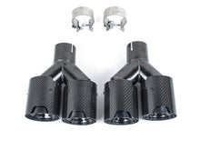 Dual 2.35" Inlet Carbon Exhaust Tip For BMW 3 Series E90 E92 F30 325i 328i 330i 320i 2005-2018